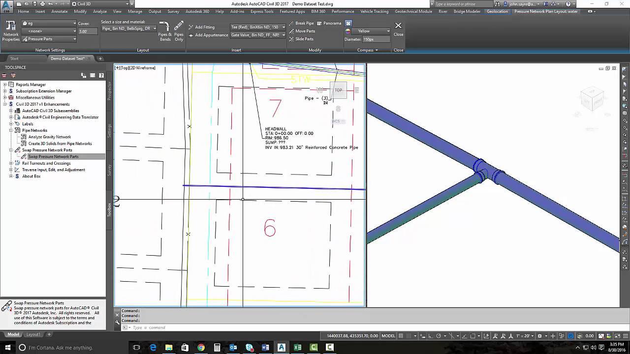 Civil 3D 2017 V1 Improvements - Swap Pressure Network Parts
