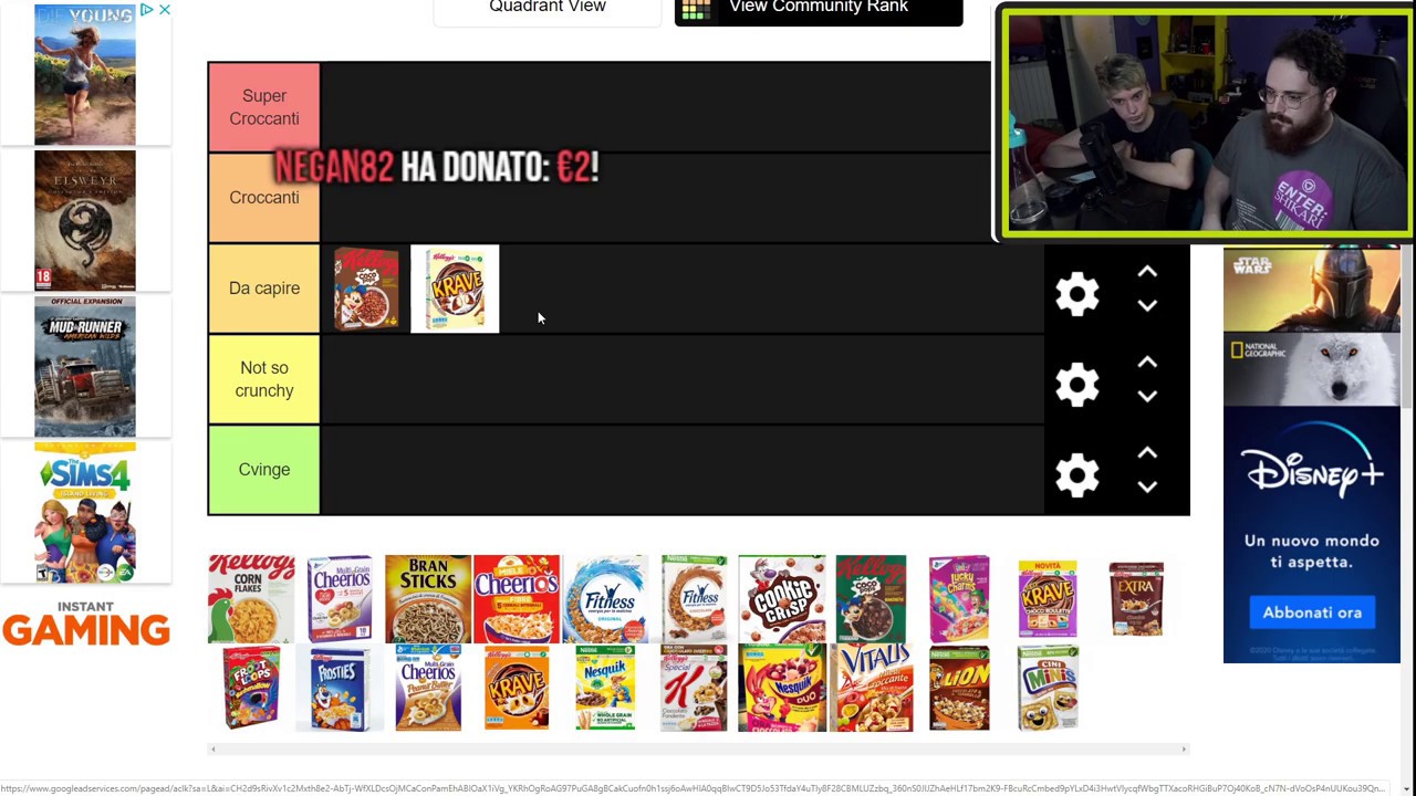 Marco Merrino e Sdrumox fanno la TIER LIST dei cereali