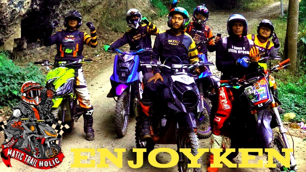 trabas pake matic trail ke jalur batu nini bekas event YAMAHA ENDURO full blayer gaspol