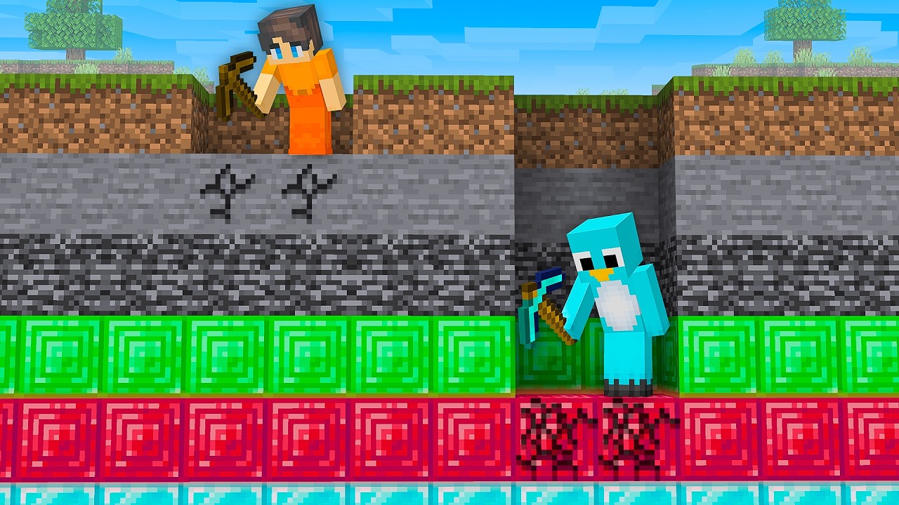 Грязь против алмазов: Битва мощных кирок в Minecraft