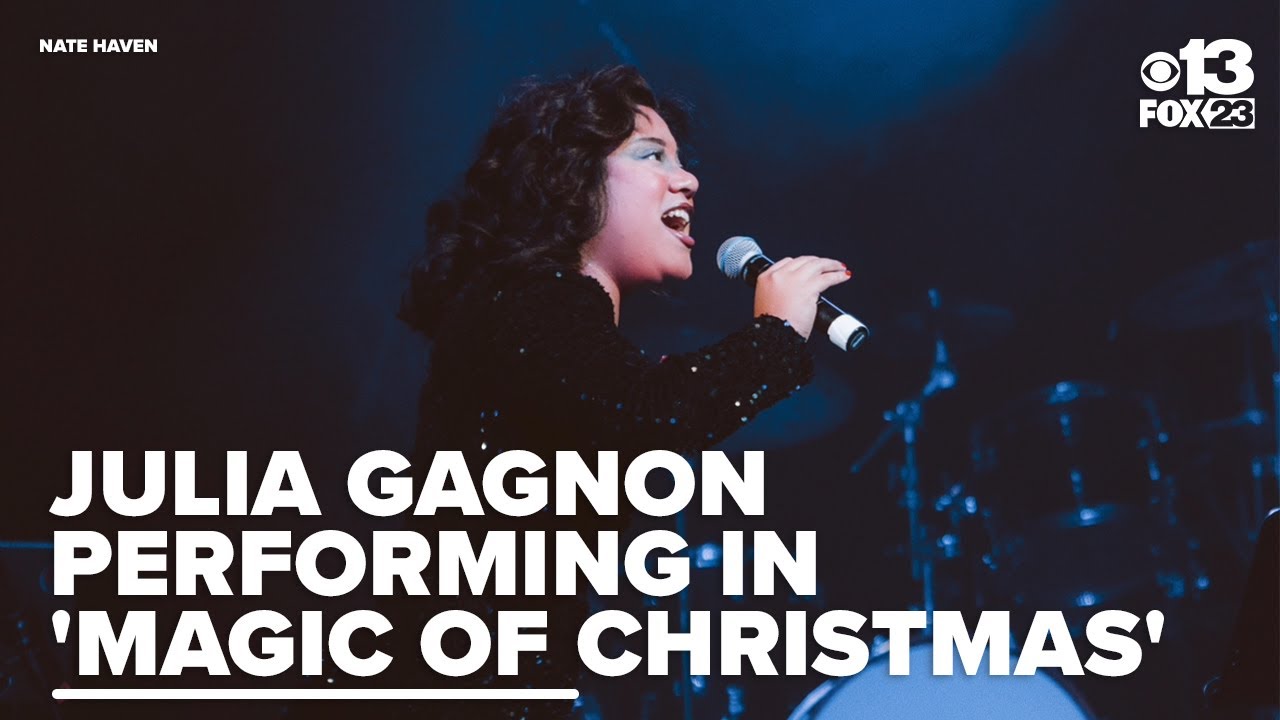 Julia Gagnon performs vocals for 'Magic of Christmas'