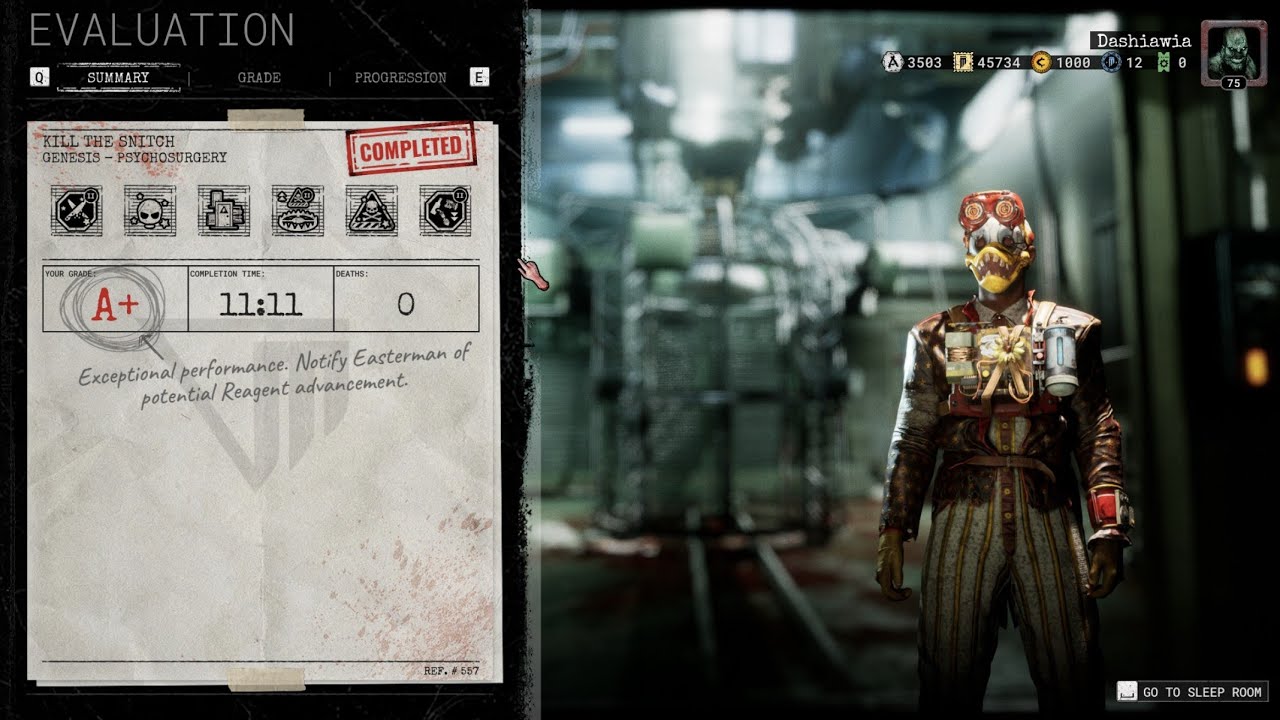 The Outlast Trials - Genesis Psychosurgery - Kill The Snitch - Solo A+ Speedrun (11:11)