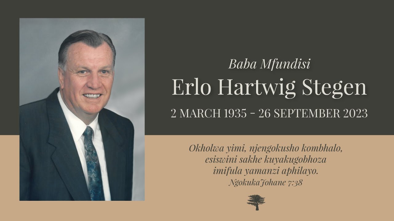 Funeral Service of Rev. Erlo H Stegen