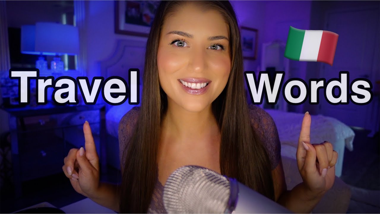 ASMR | Learn Italian Travel Words 🇮🇹 (Whispered, Writing Sounds)