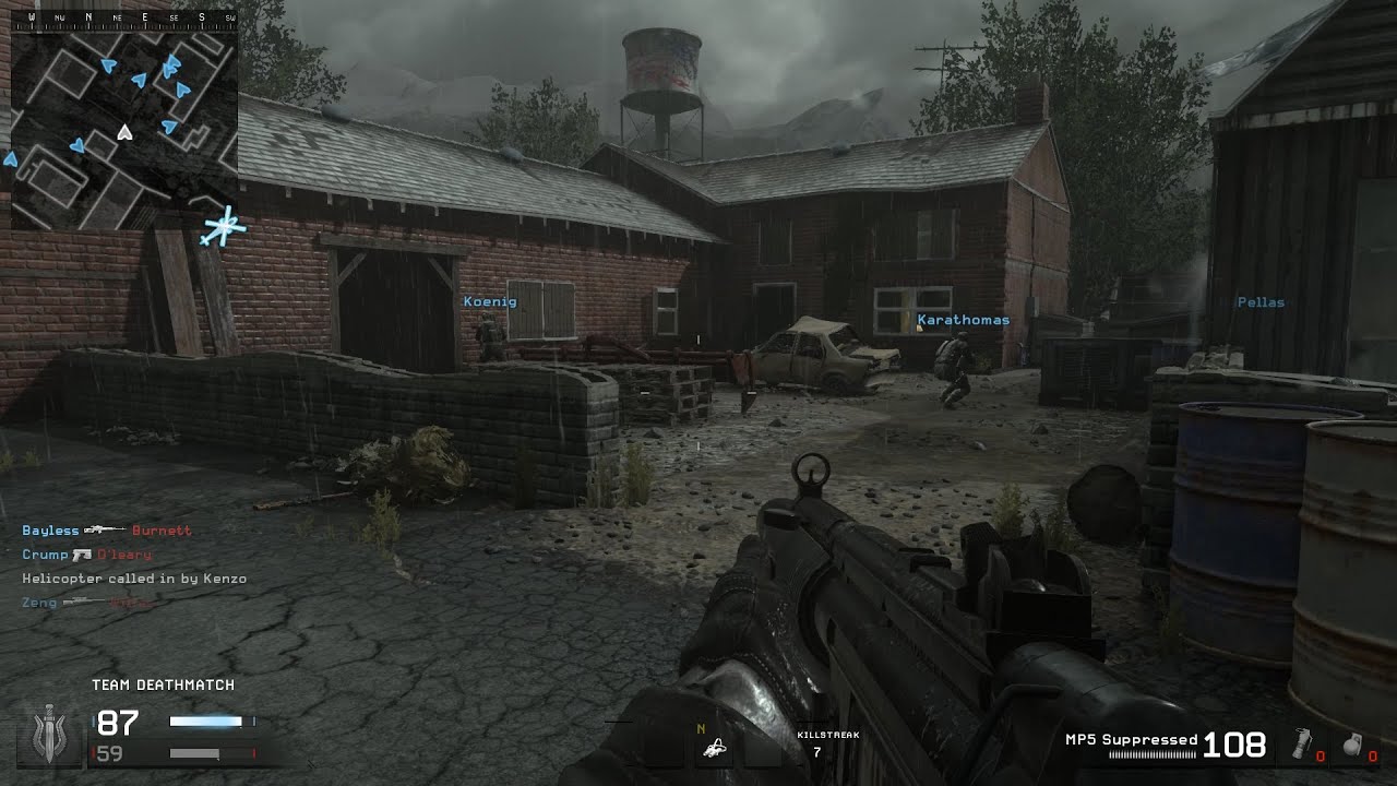 Call of Duty: Modern Warfare Remastered Team Deathmatch Downpour PC Gameplay