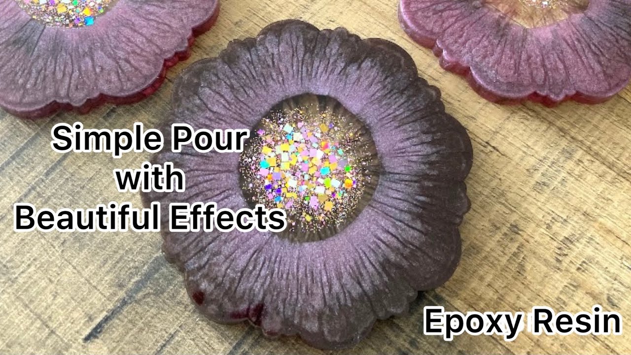 #305 Epoxy Resin: Simple Pour with Beautiful Effects #magical #resinart #moldsandshapes