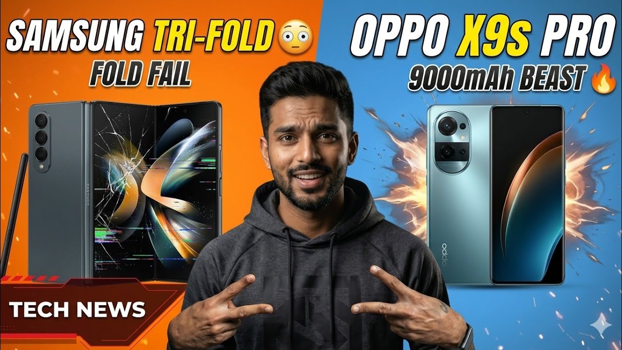 OPPO FIND X9s😳 9000mAh Phones, Galaxy Trifold Fold Fail & Android Lockdown🔥 #oppo #samsung #technews