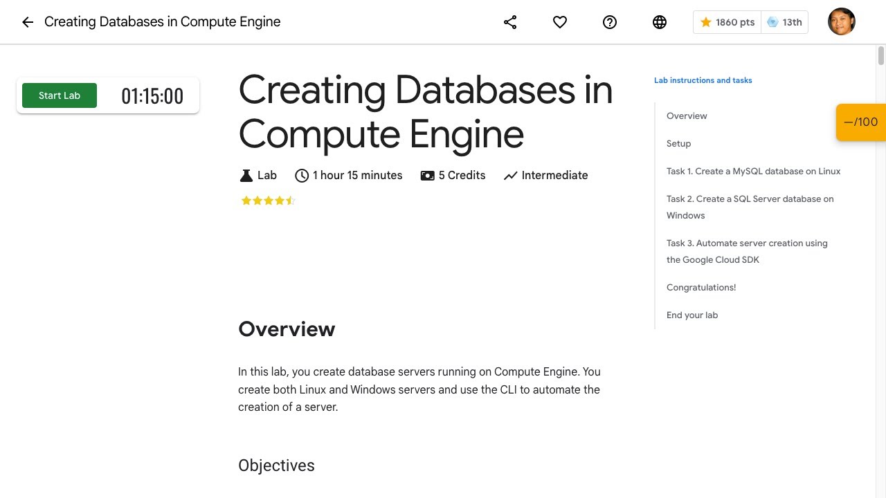 Creating Databases in Compute Engine