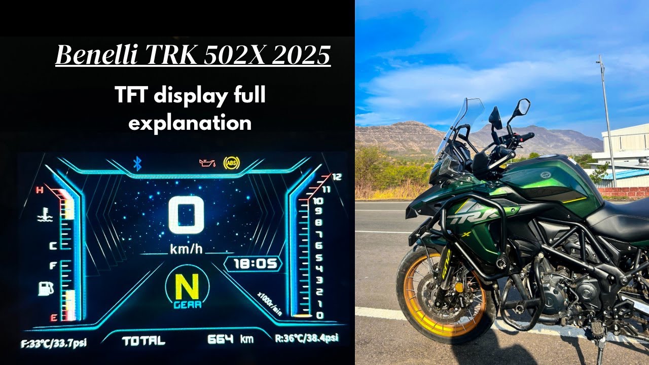 2025 Benelli TRK 502X TFT display full explanation | How to connect mobile to TRK 502X TFT display |