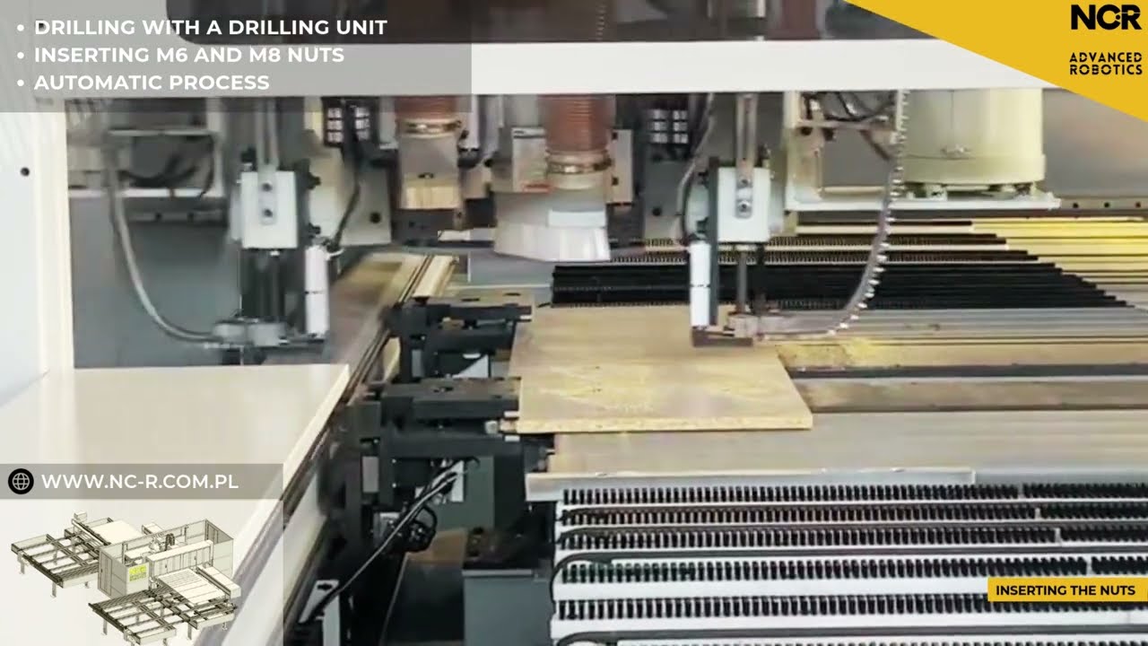 CNC drilling machine with t-nut insertion function - NCR 1200 TNUT