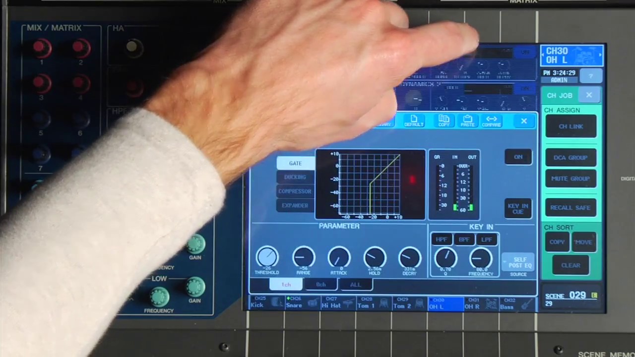How to EQ and Compress Drum Overheads - Yamaha M7CL - Part 3