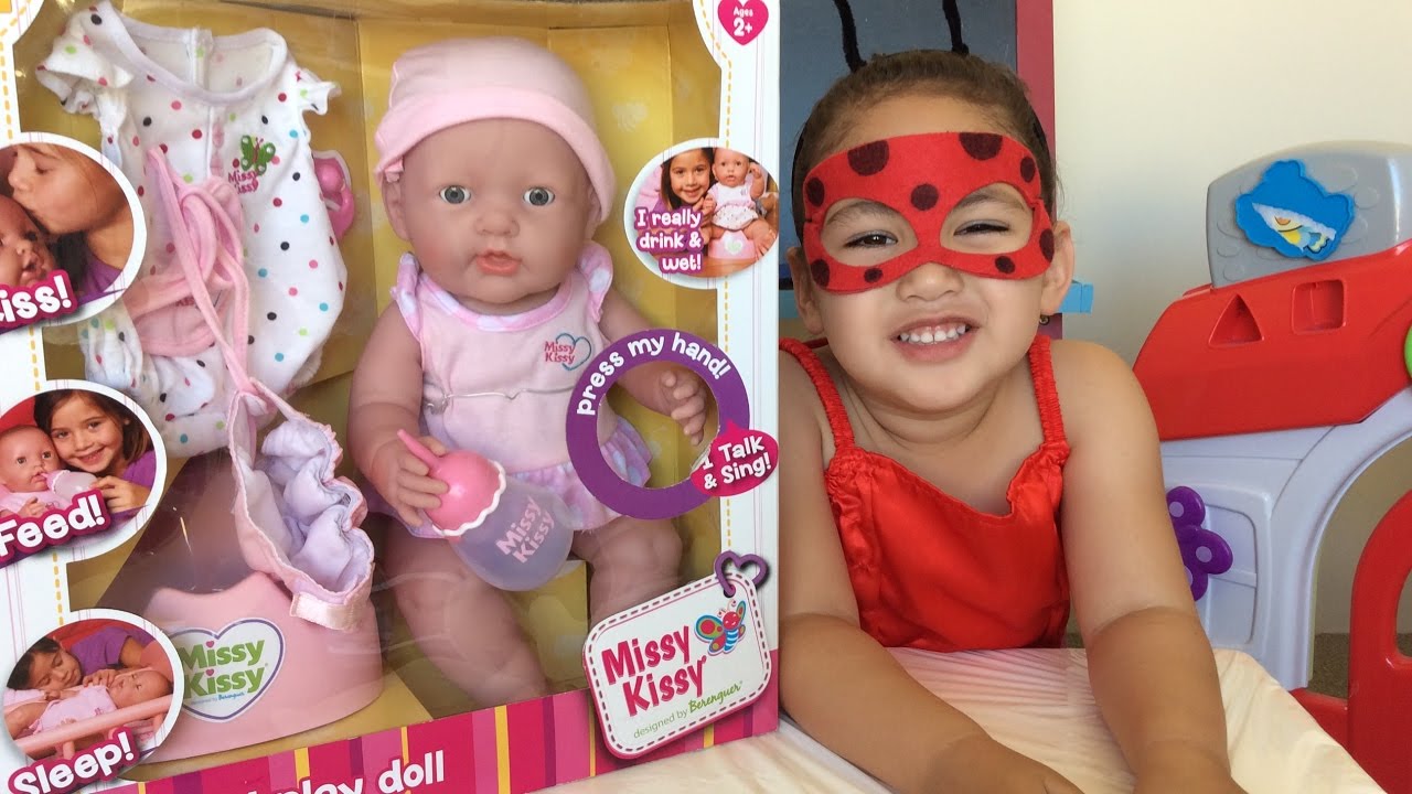 MISSY KISSY BABY DOLL SINGS DRINKS BOTTLE GOES POTTY SLEEPS LIKE A REAL BABY!