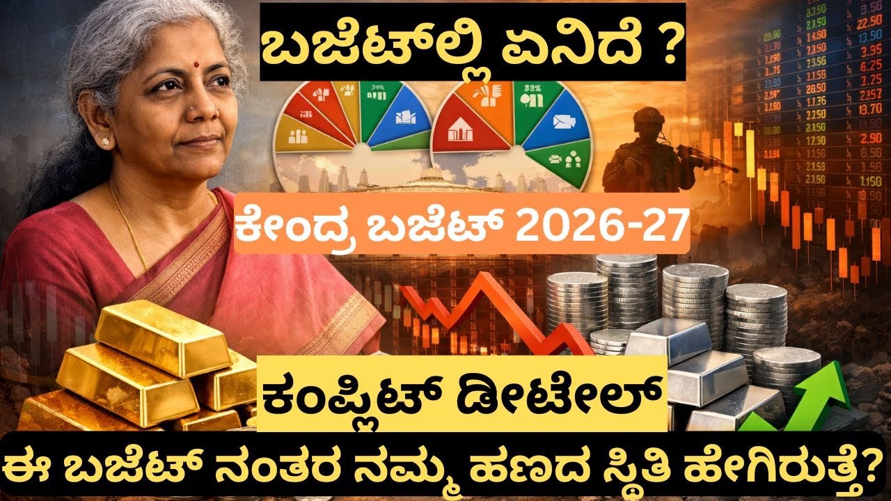 2026  ಈ ಬಜೆಟ್ ಯಾರಿಗೆ ಲಾಭ? ಯಾರಿಗೆ ನಷ್ಟ? | Stock Market, Gold, Silver Full Analysis#Budget2026
