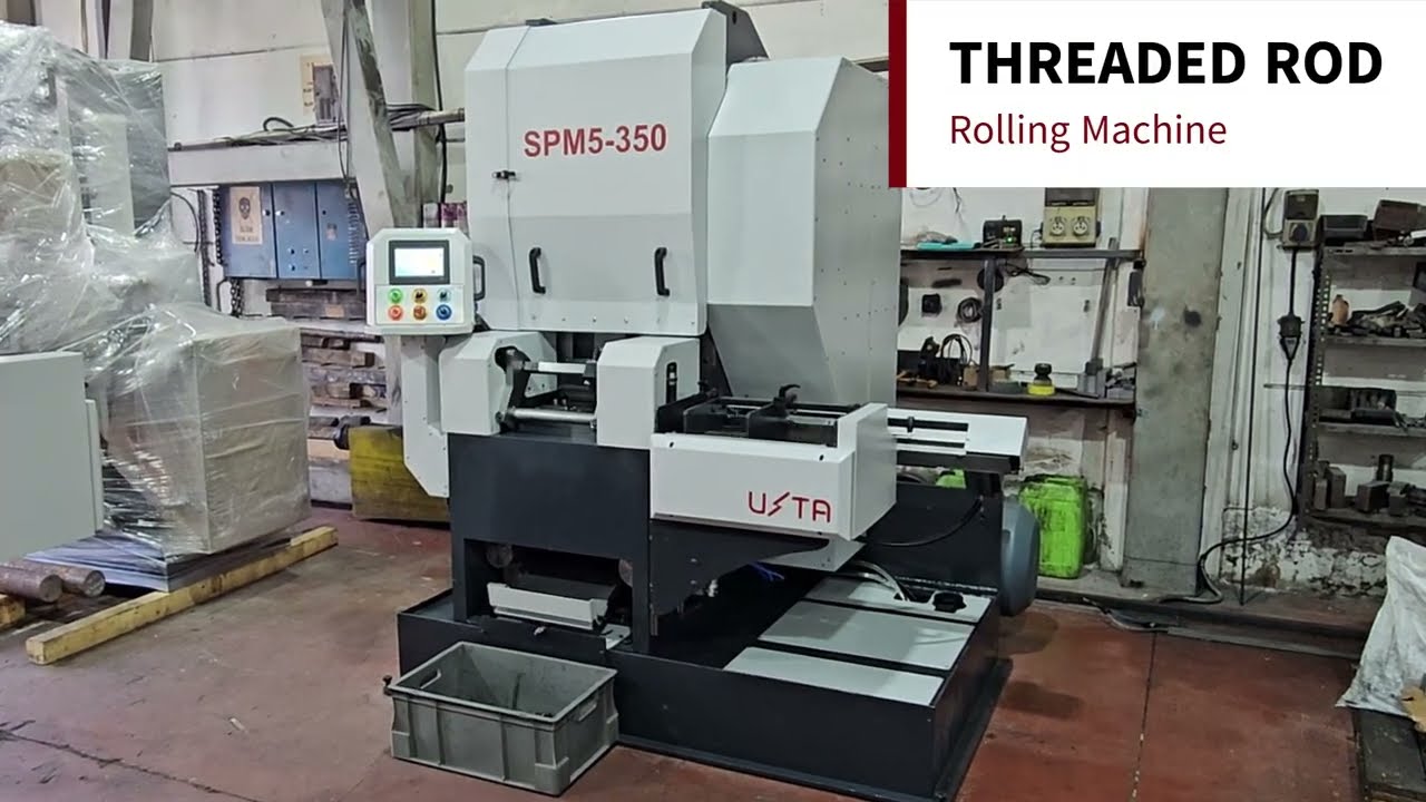 VERTICAL THREADED ROD ROLLING MACHINE MAGAZINE FEED #machine  #threadrolling  #manufacturing