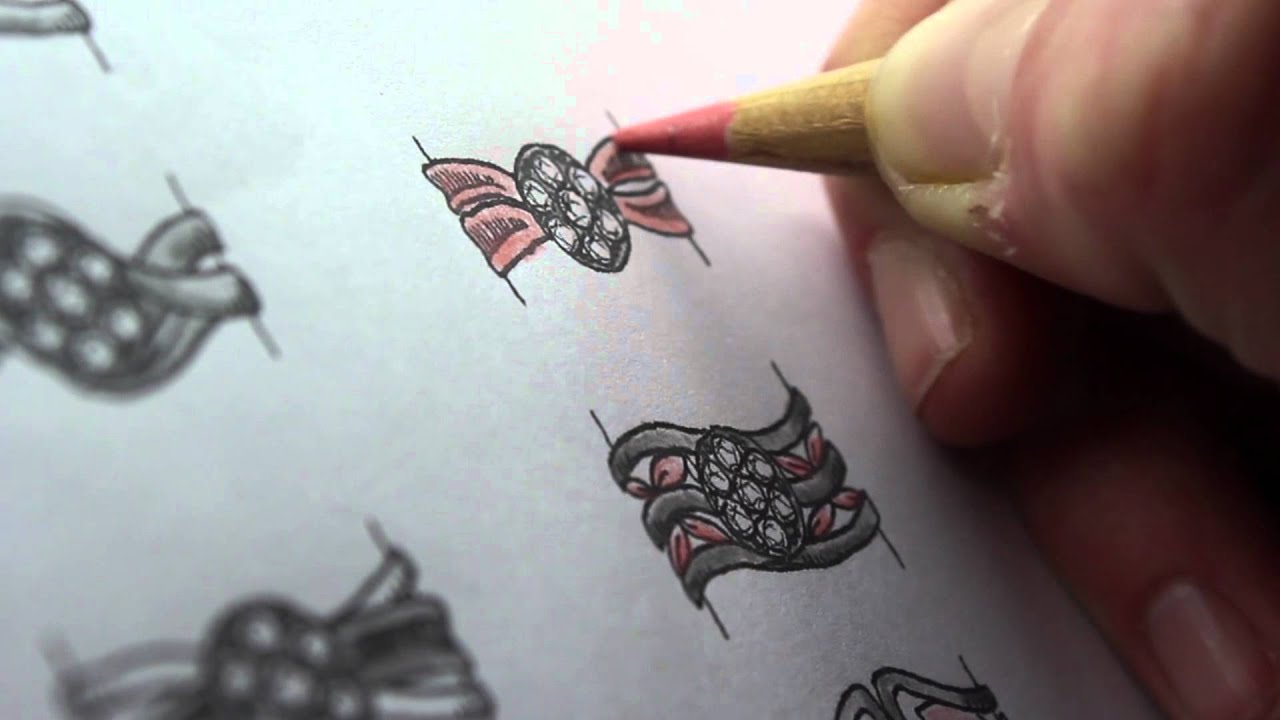 Jewellery Design Process - Hand Drawn Jewellery Sketches - CAD & CAM