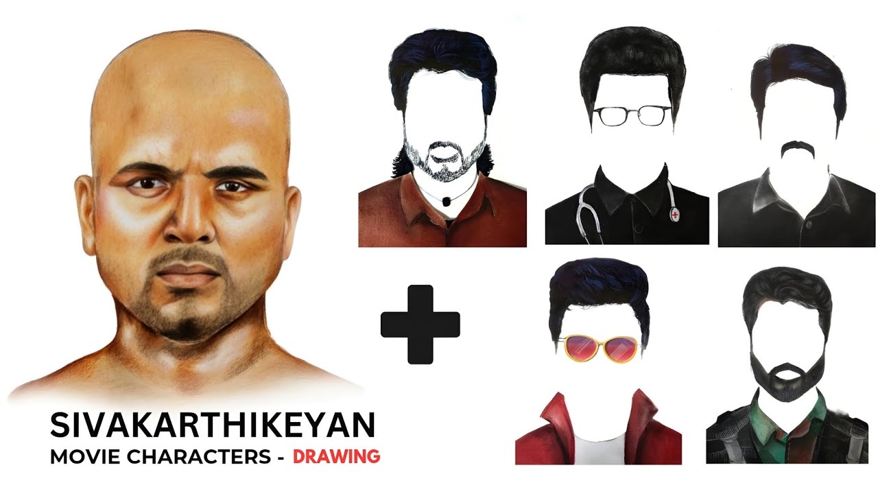 Sivakarthikeyan 🎨 - Character Art of Amaran | Doctor | Don | Maaveeran | Edhirneechal #dhinaartworks