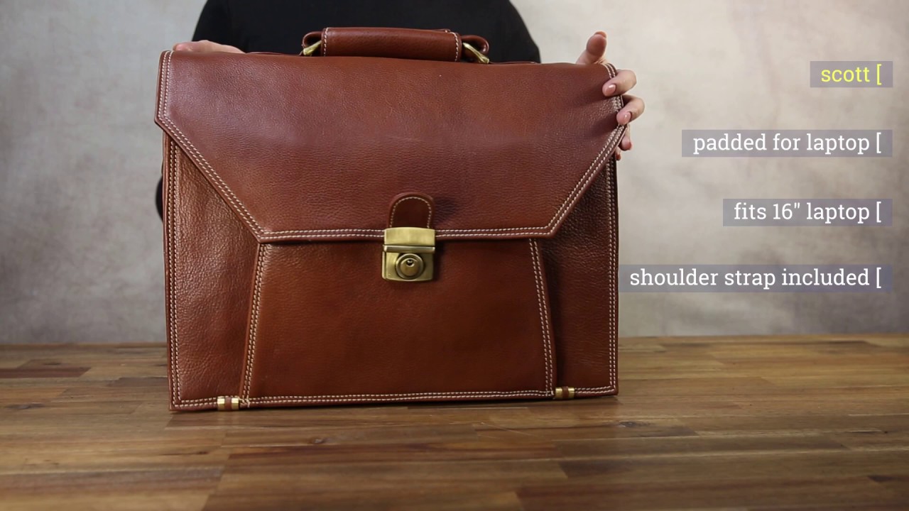 Scott - Handmade Leather Briefcase