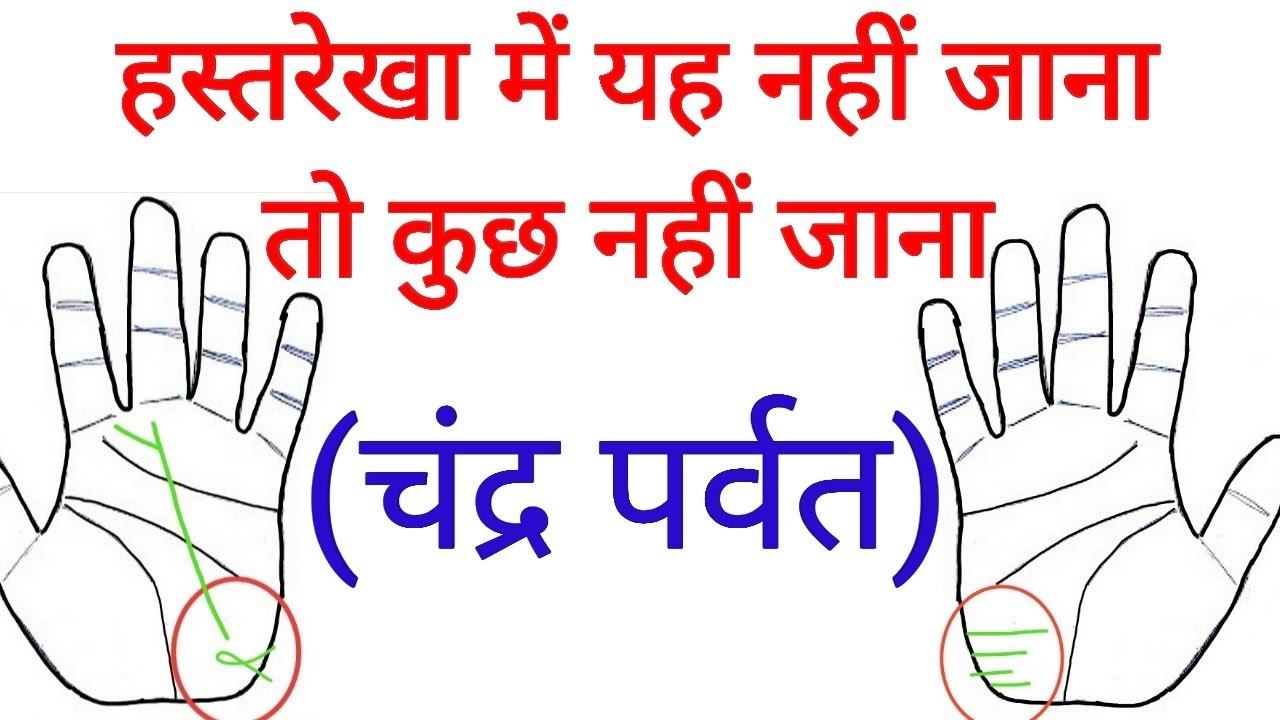 चंद्र पर्वत पर सबसे महत्वपूर्ण जानकारी! देखिए चंद्र पर्वत के शुभ और अशुभ परिणाम हस्तरेखा के द्वारा
