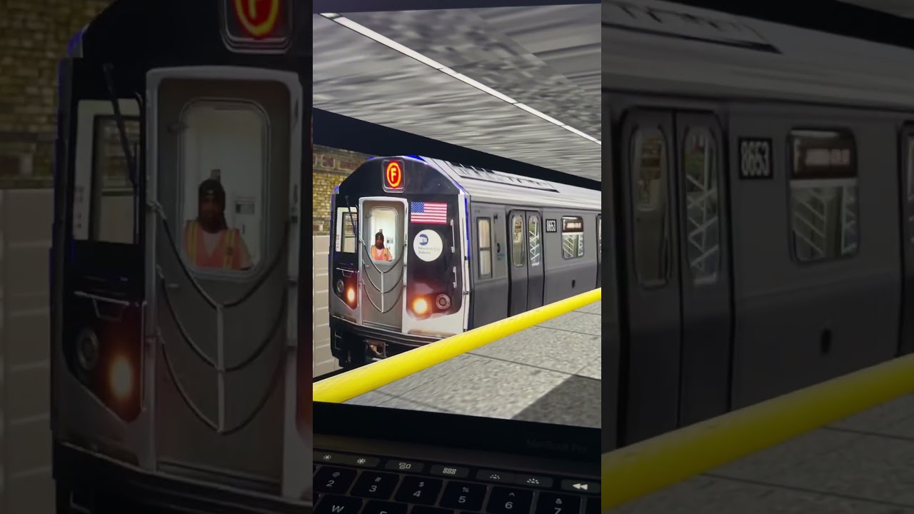 P train arrives at Times Square 42nd street (OpenBVE)