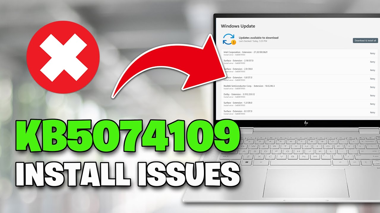 KB5074109 Update Not Installing Error Code 0x800f081f/0x800f0991/0x80070306 Windows 11 FIX✅
