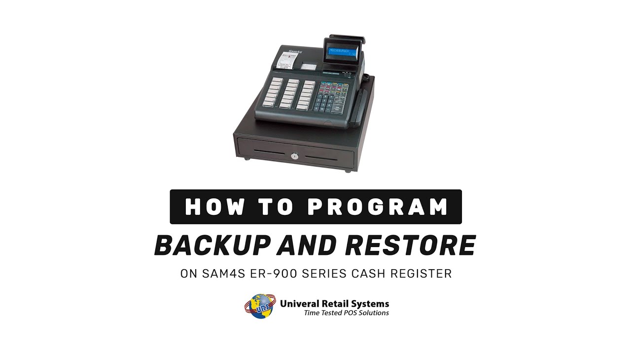 How to backup and restore your  SAM4's ER-900 Cash Register  into an SD Card