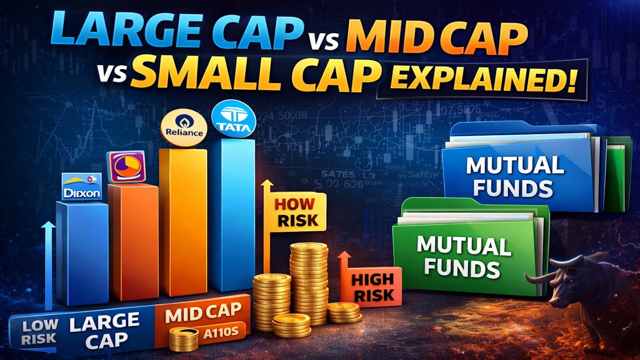 What is Large Cap, Mid Cap & Small Cap Stocks & Mutual Funds | Market Capitalization