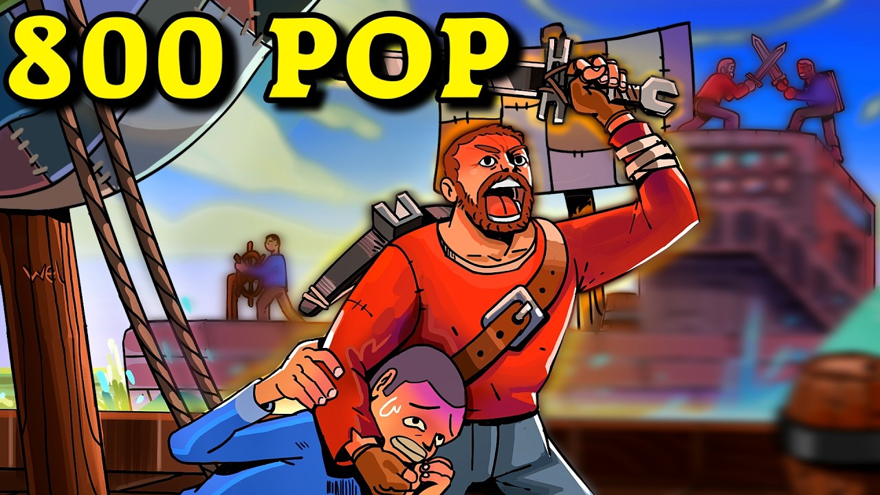 We Survived the HIGHEST POP Server on Wipe Day in Rust