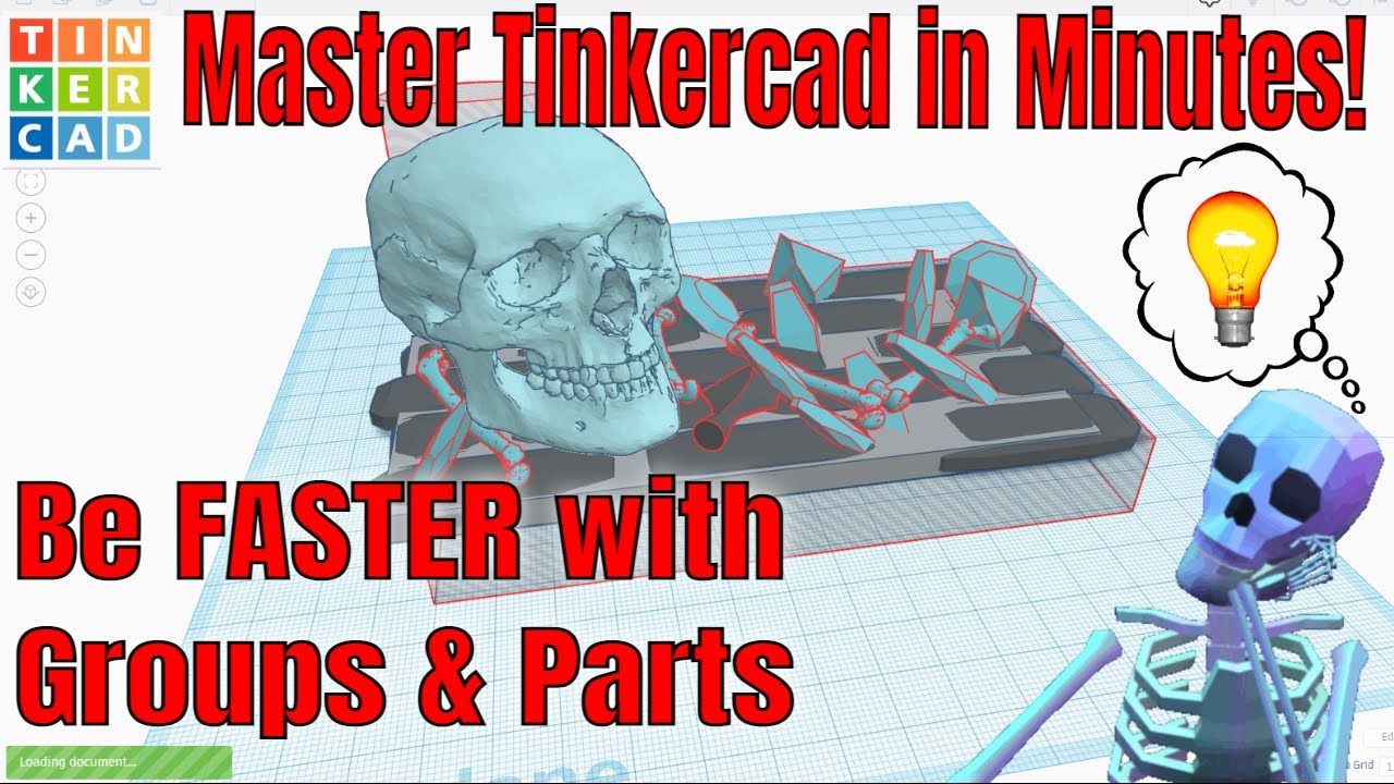 Parts & Groups help Tinkercad run FASTER | Master Tinkercad in Minutes
