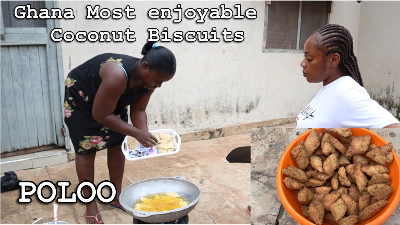 How to make Ghana COCONUT BISCUITS || POLOO |easy step by step| Sunyani West Africa