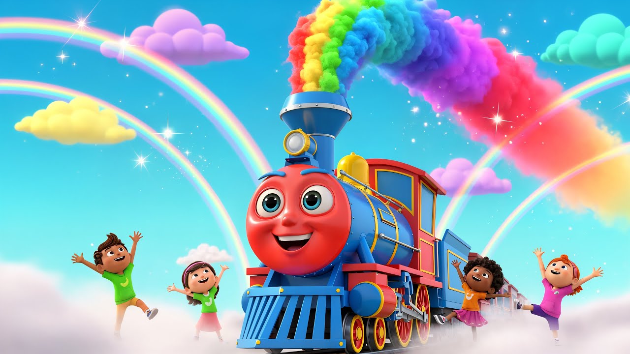 Rainbow Train Goes Boom Boom! 🚆🌈 | Catchy 3D Kids Song