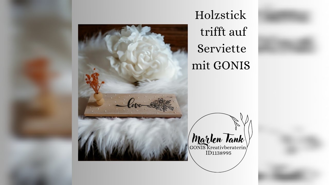Kleines Mitbringsel gestalten mit Holzsticks und Serviette | GONIS | Tutorial