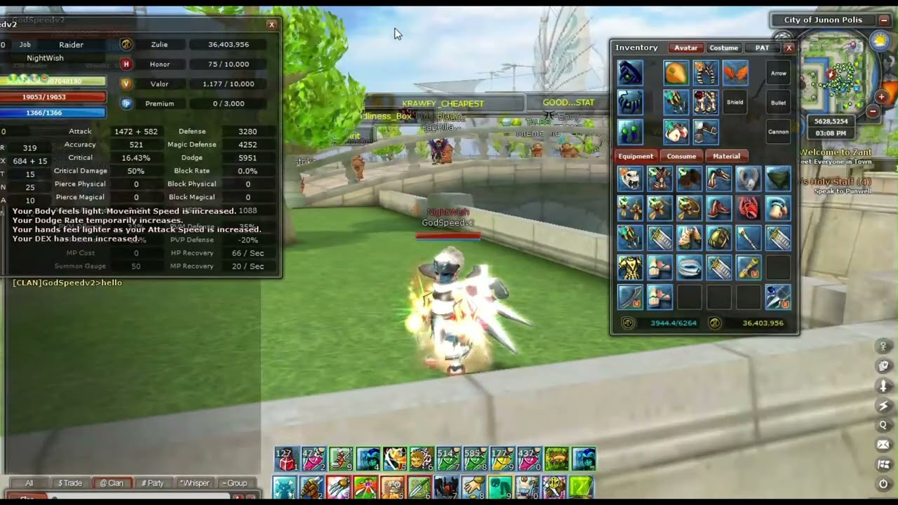 Rose Online - Raider build Aspd/Dodge