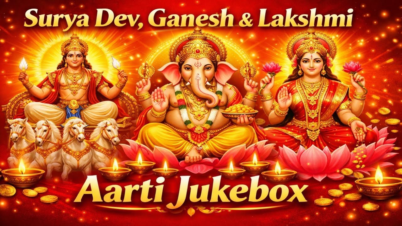 Surya Dev  Ganesh   Lakshmi Aarti Jukebox   Non Stop Morning Aarti   NewYear Ke liye Special Jukebox
