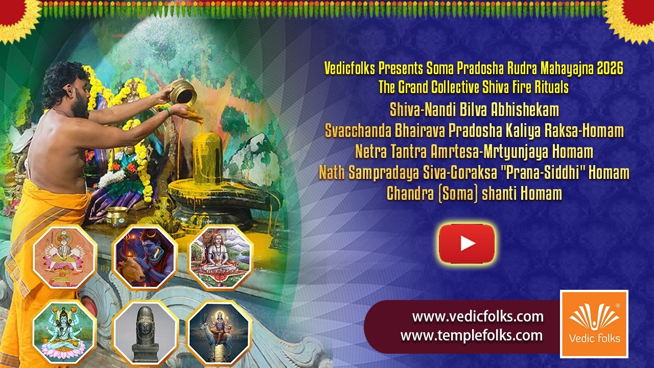 Soma Pradosha Rudra Mahayajna 2026 - The Grand Collective Shiva Fire Rituals | Vedicfolks