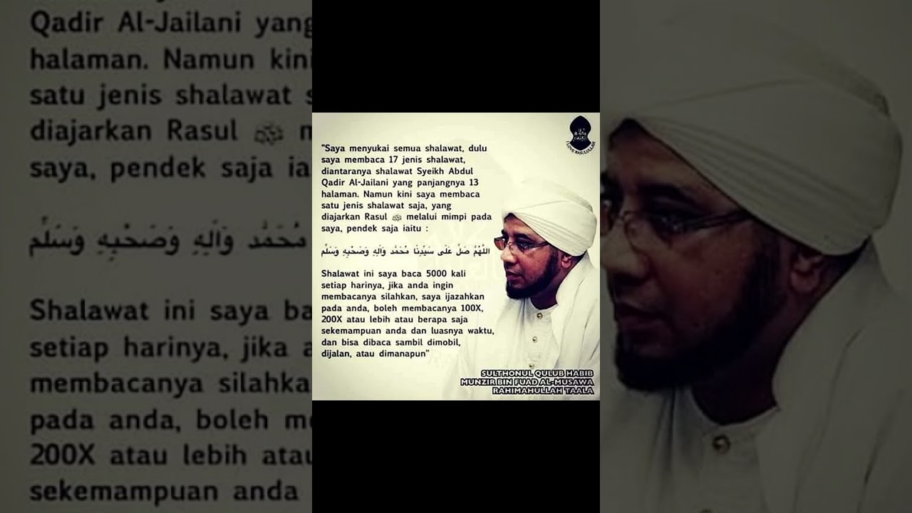 Ijazah sholawat dari Habib Munzir Almusawa 