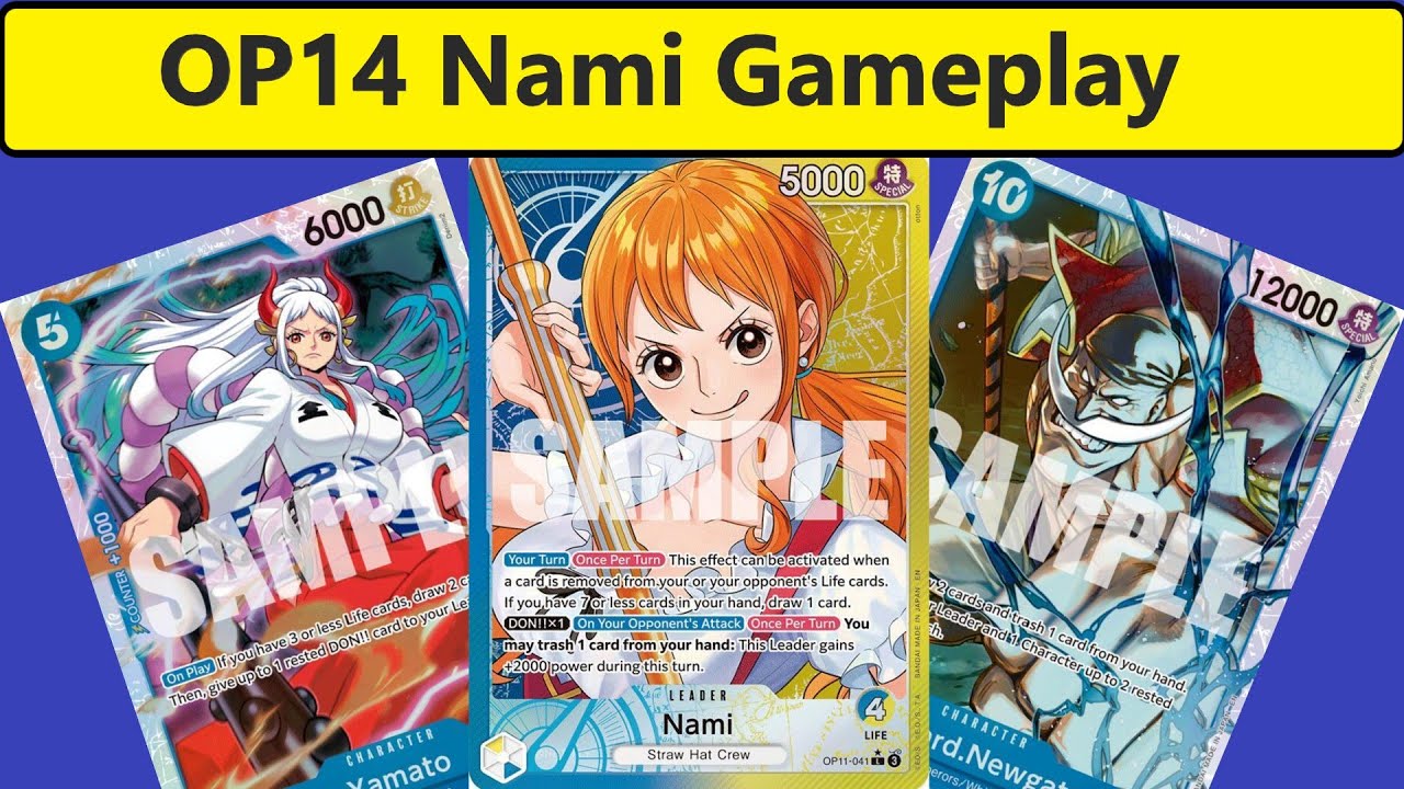 OP14 Nami Gameplay vs mihawk, gecko, Croc, BPLuffy, Gecko again