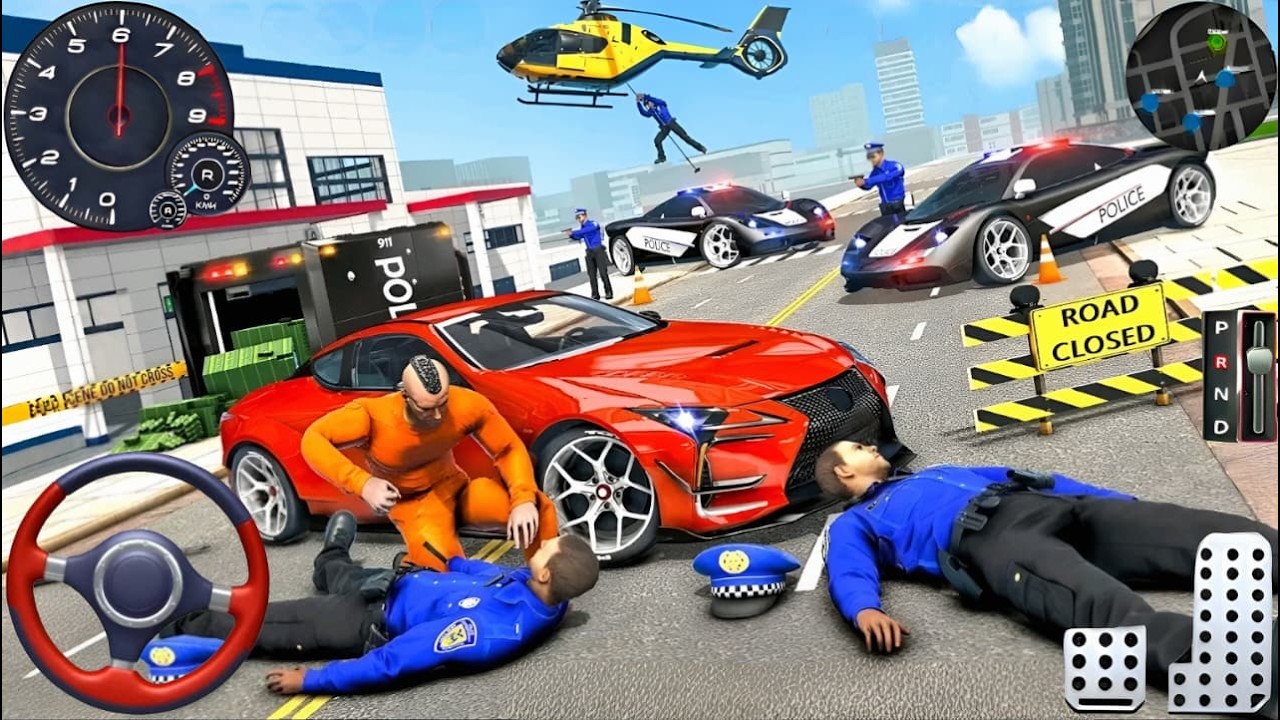 Police Car Chase Simulator 3D Game - Real Cop Cars Driving Simulator 2025 - Android GamePlay