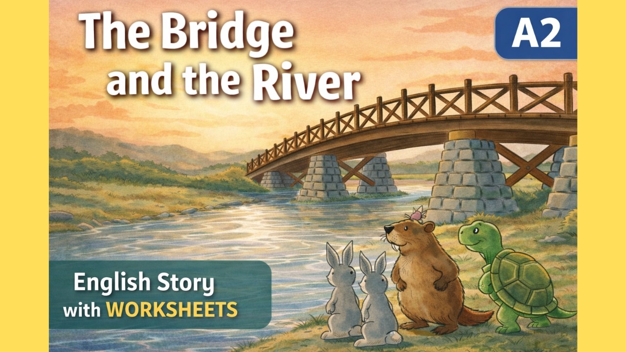 The Bridge and the River | A2 English Story with Worksheets | Learn English with Stories