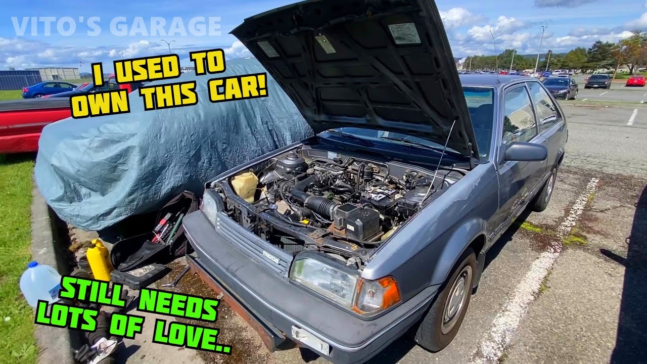 Mazda 323 1989 года — снятие ремня ГРМ и начало работы над подвеской!