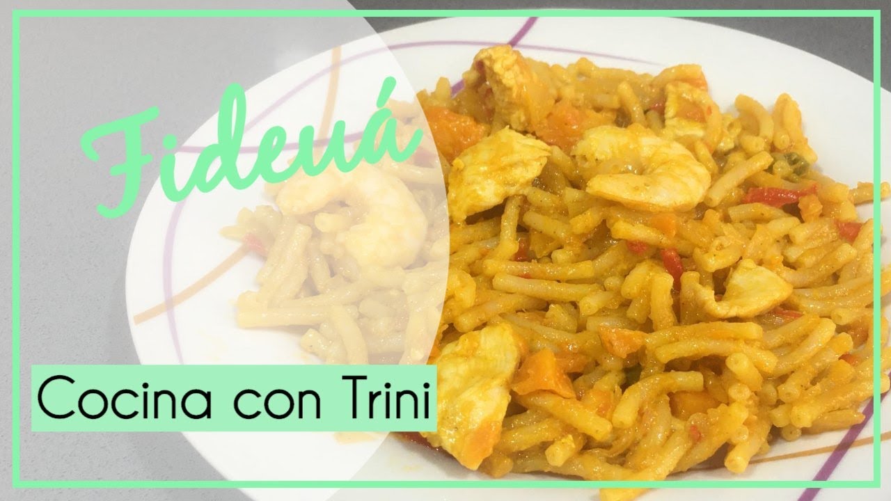 FIDEUÁ FÁCIL y RÁPIDA  de POLLO con LANGOSTINOS 🦐🦐🦐en 5 MINUTOS!!!