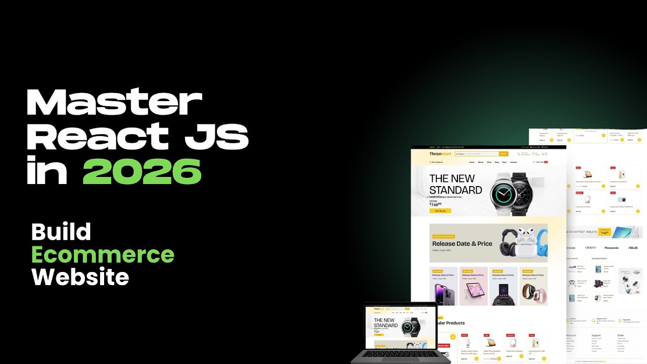 How to Build a Fully Functional E-Commerce Using Website React JS & Tailwind CSS for Beginners