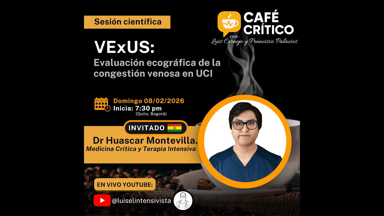VExUS: Evaluación ecográfica de la congestión venosa en UCI | Café Crítico con Dr Huascar Montevilla