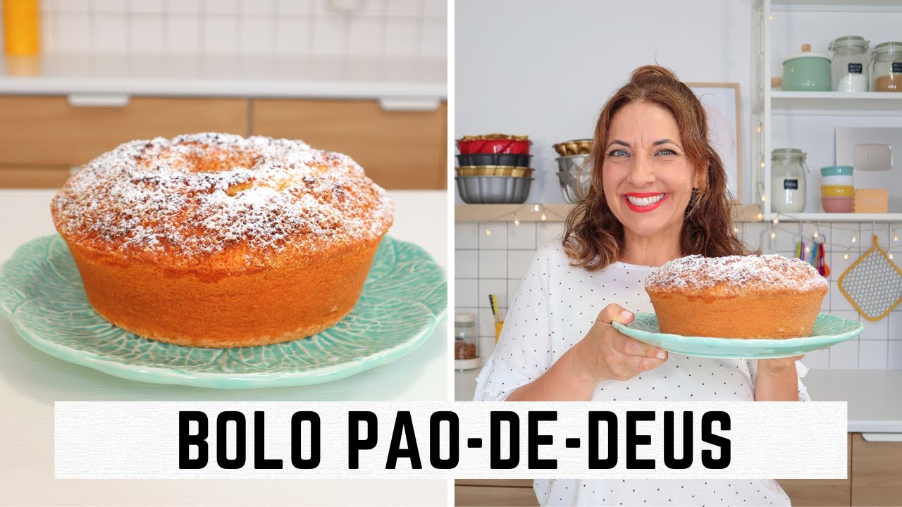 Bolo pão-de-Deus (com cobertura de coco)