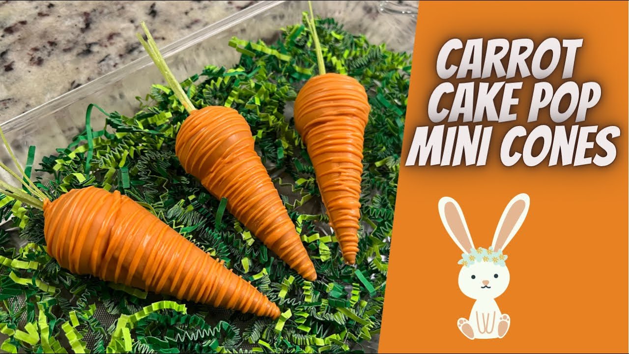 Carrot Cake Pop Cones | Easter Cake Pops without Frosting