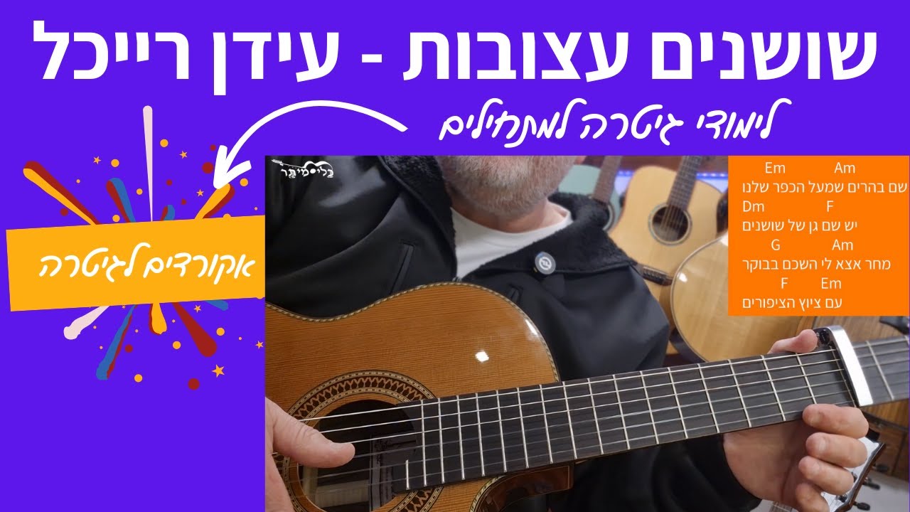 לימוד אקורדים לגיטרה | שושנים עצובות - עידן רייכל |