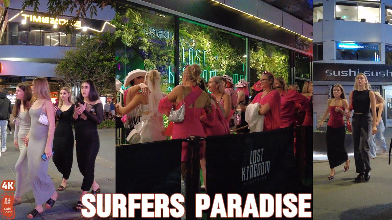 [4k] Surfers Paradise Nightlife Friday 9 August 2024 | Gold Coast | Queensland | Australia