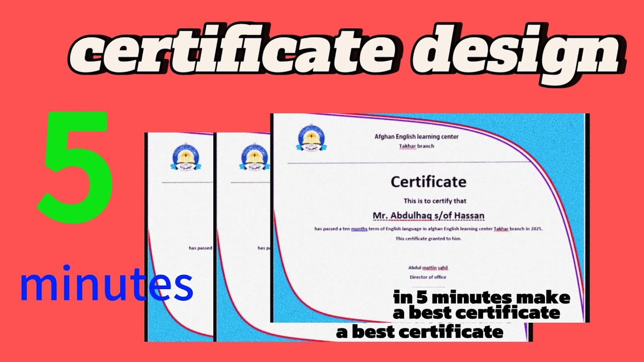 How to make or design certificate to the MS word program. 