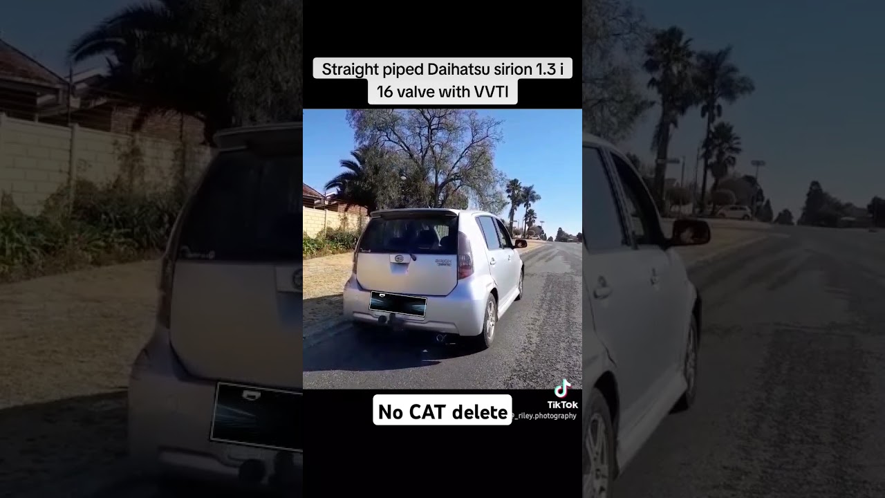 Daihatsu Sirion 1.3i 16 valve straight pipe with CAT.