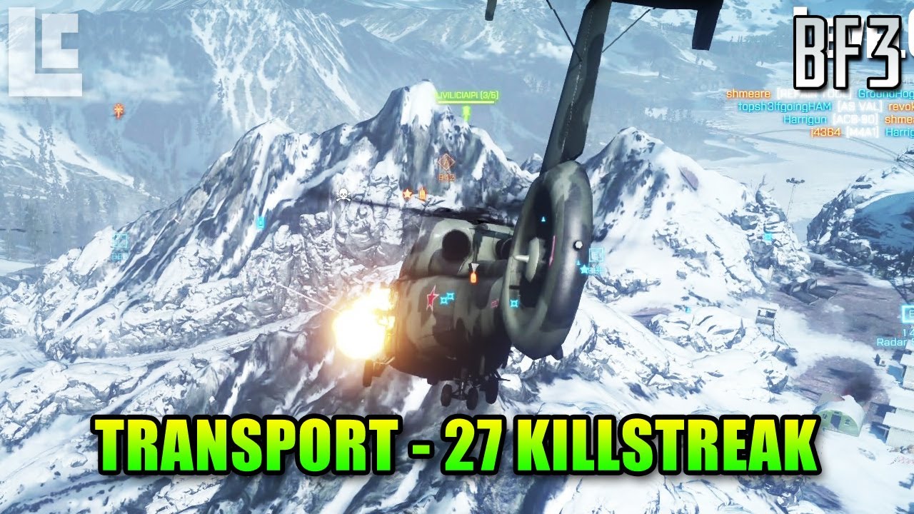 Transport - 27 Killstreak (Battlefield 3 Gameplay/Commentary)