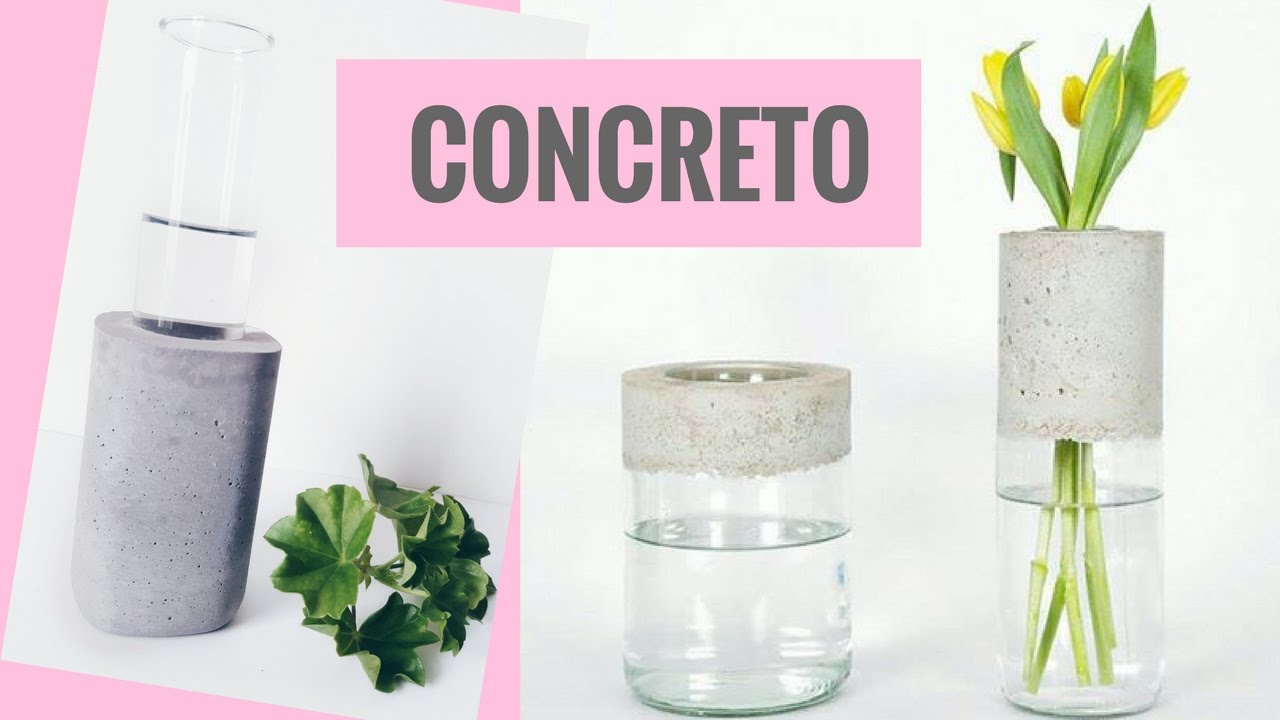 DIY COMO FAZER UM VASO DE CIMENTO CASEIRO #3 | Nanny Ribeiro